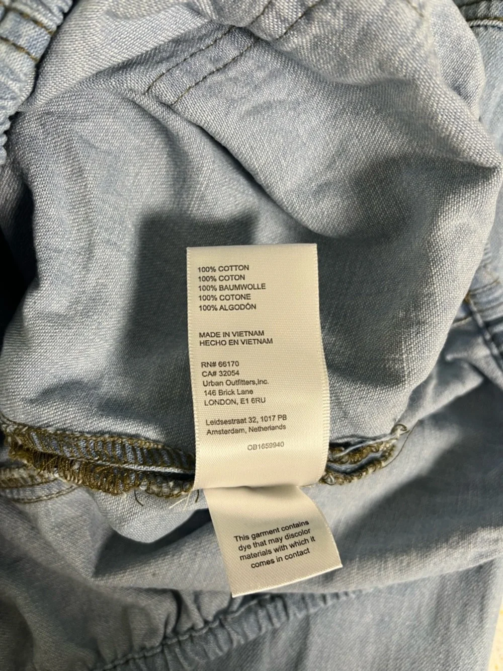 Free People Peyton Denim Pullover Long Sleeve Lightweight Blue Women’s Size L - Picture 4 of 7